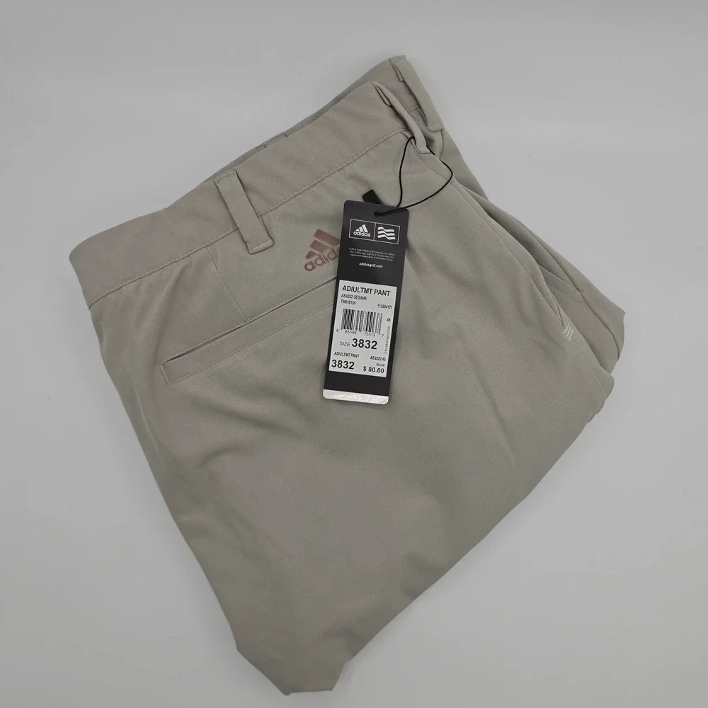 Adidas Ultimate Tapered Pant Mens 38x32‎ Sesame Performance Golf Outdoor NEW